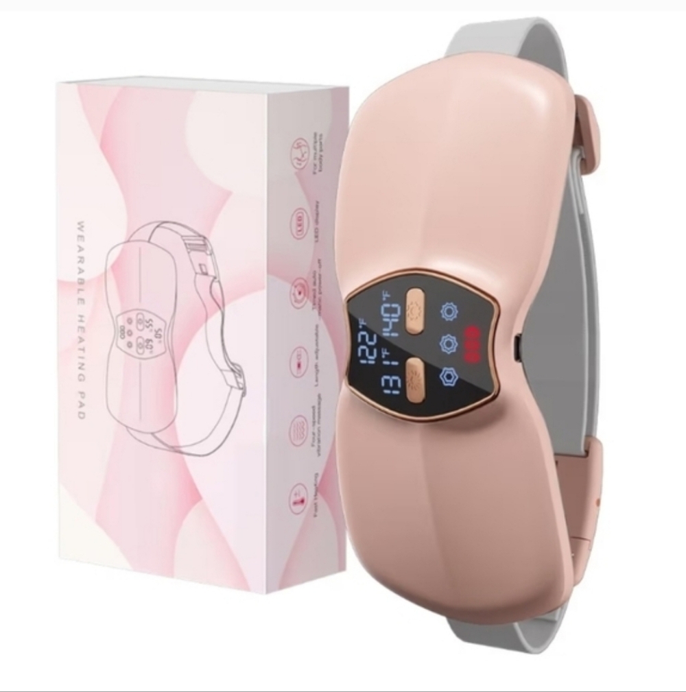 Wearable Pink Heating Pad & Massager, Travel ready, Self Care Essential - Picture 1 of 5